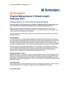 Schroders Virginie Maisonneuve’s Global Insight February 2013