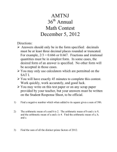 AMTNJ 36 Annual Math Contest