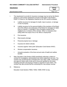 RIO HONDO COMMUNITY COLLEGE DISTRICT      ... INSURANCE AP No. 6540