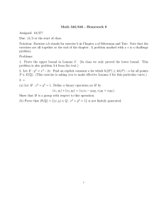 Math 346/646 - Homework 8 Assigned: 10/27?