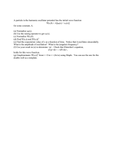 Harmonic Oscillator Problem Set: Quantum Mechanics