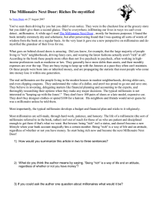The Millionaire Next Door: Demystifying Wealth