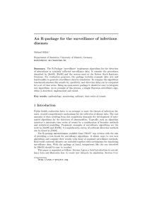 An R-package for the surveillance of infectious diseases