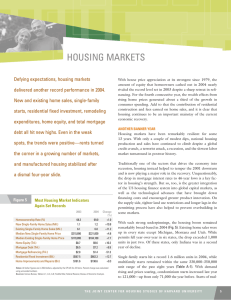 HOUSING MARKETS Defying expectations, housing markets