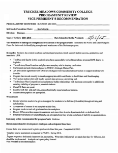 s ________ _ TRUCKEE MEADOWS COMMUNITY COLLEGE PROGRAM/UNIT REVIEW