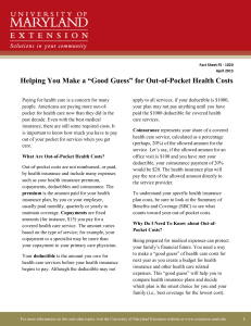 Helping You Make a “Good Guess” for Out-of-Pocket Health Costs