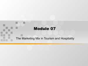 Module 07 The Marketing Mix in Tourism and Hospitality