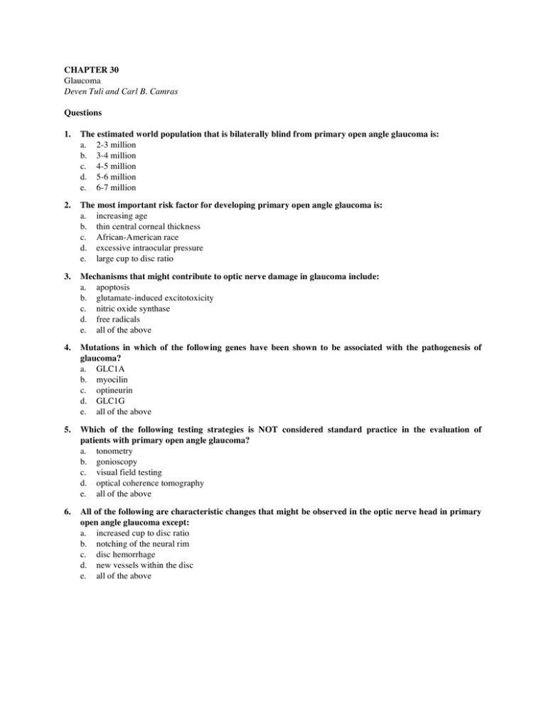 CHAPTER 30 Questions