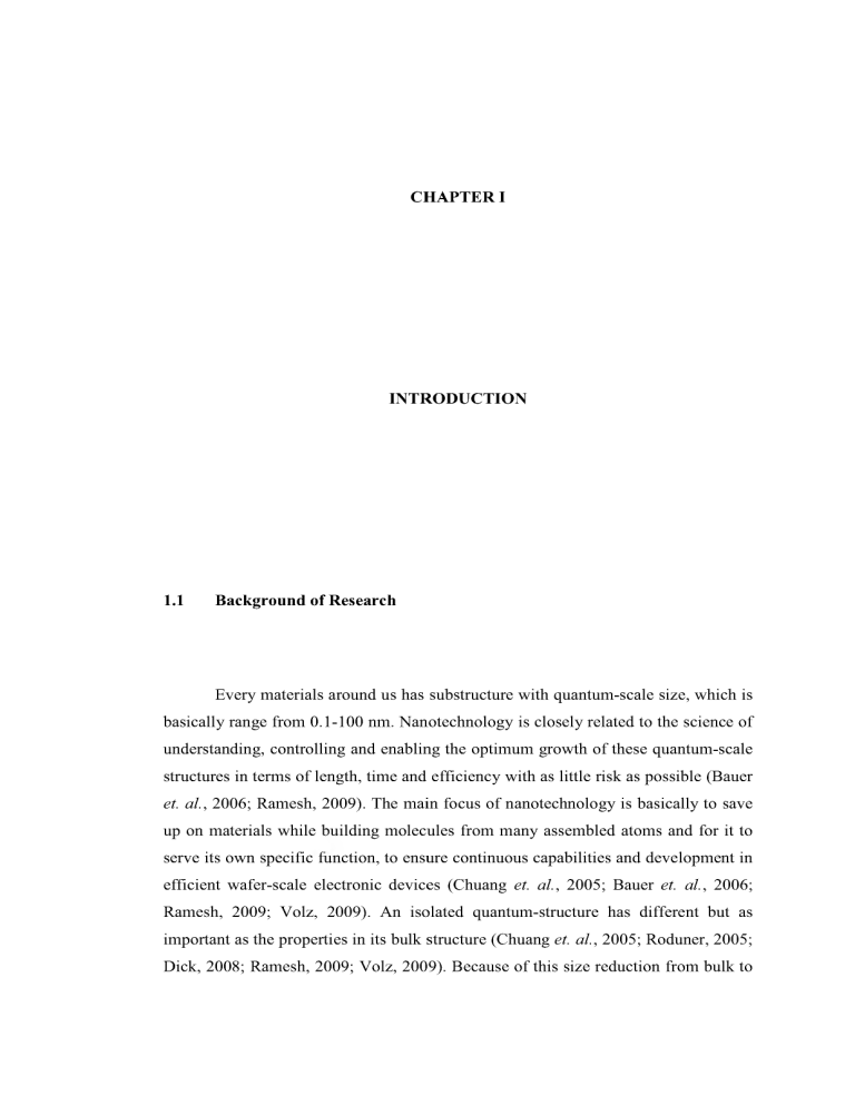 CHAPTER I INTRODUCTION 1.1 Background of Research