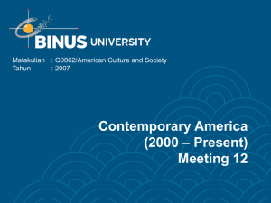 Contemporary America – Present) (2000 Meeting 12