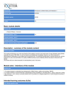 Basic module details