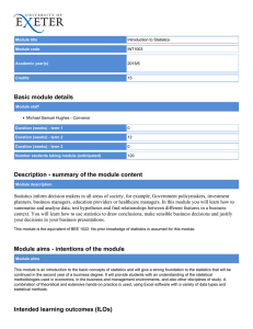 Basic module details