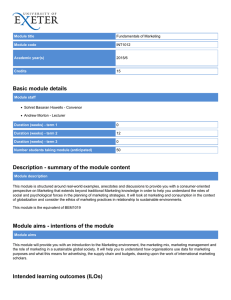 Basic module details