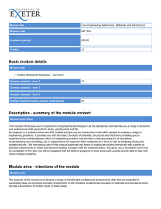 Basic module details