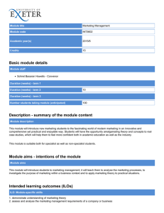 Basic module details