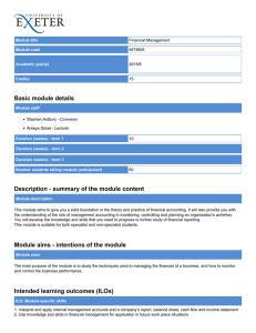 Basic module details
