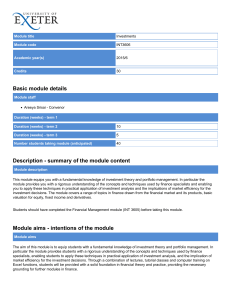 Basic module details
