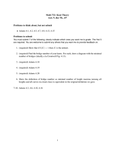 Math 732: Knot Theory Asst. 9, due Th., 4/7