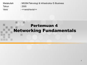 Matakuliah : M0284/Teknologi &amp; Infrastruktur E-Business Tahun : 2005