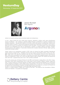James Burstall  CEO, Argonon