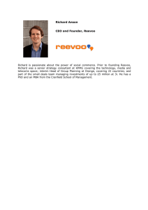 Richard Anson CEO and Founder, Reevoo