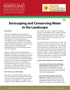 Xeriscaping and Conserving Water in the Landscape