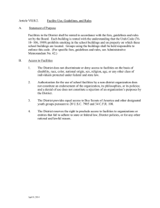 Article VII.B.2. Facility Use, Guidelines, and Rules  A.