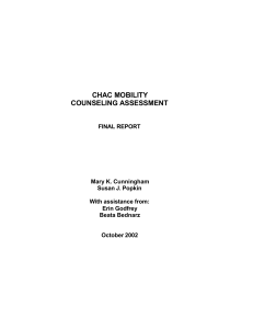 CHAC MOBILITY COUNSELING ASSESSMENT