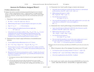 Answers for Problems Assigned Week 5