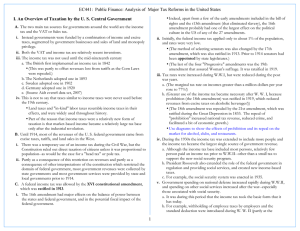 I. An Overview of Taxation by the U. S. Central...