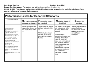 2nd Grade Math Rubrics: Addition, Subtraction, Place Value