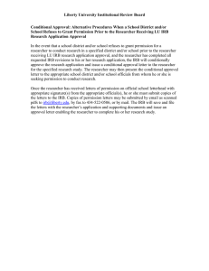 Liberty University IRB Conditional Approval Policy