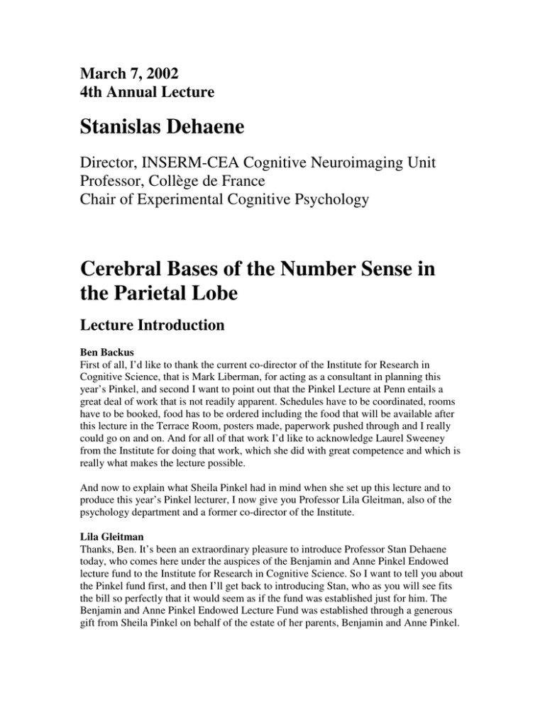 Stanislas Dehaene