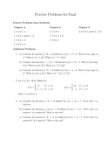 Practice Problems for Final Practice Problems from Textbook: Chapter 4: Chapter 5: