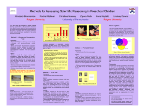 Methods for Assessing Scientific Reasoning in Preschool Children