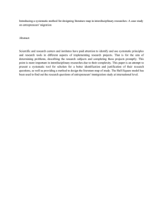 Literature Map Design in Interdisciplinary Research