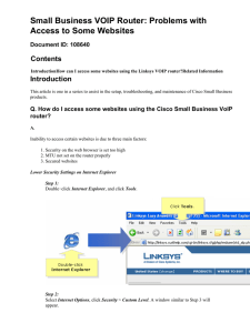 Small Business VOIP Router: Problems with Access to Some Websites Contents Introduction