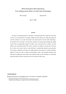When Promotions Meet Operations: Cross-Selling and Its Effect on Call-Center Performance