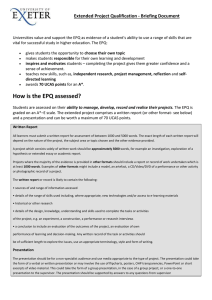 Extended Project Qualification (EPQ) Briefing Document