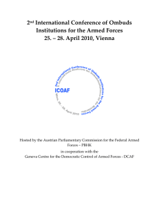 2 International Conference of Ombuds Institutions for the Armed Forces