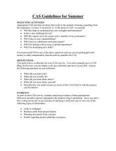 CAS Guidelines for Summer
