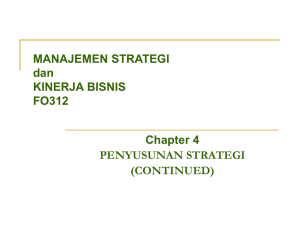 MANAJEMEN STRATEGI dan KINERJA BISNIS FO312