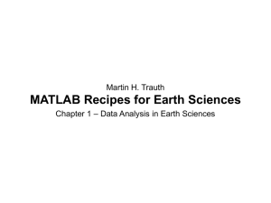 MATLAB Recipes for Earth Sciences Martin H. Trauth Chapter 1