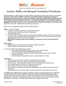 Auction, Raffle, and Banquet Fundraiser Procedures