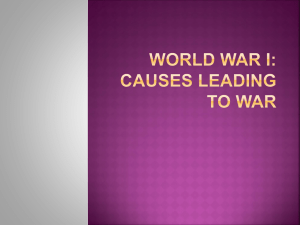 Four Causes of WWI
