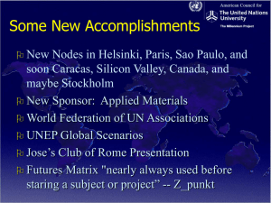 Acknowledgements of the Millennium Project