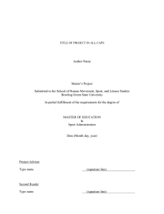 Author Name Master’s Project
