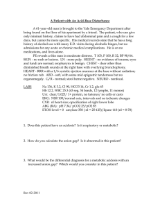 Patient with acid-base disturbance