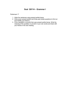 – Grammar I Soal  G0114