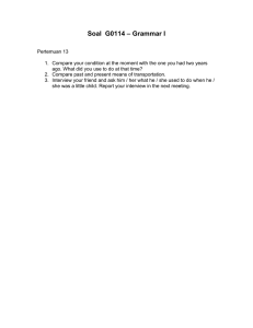 Grammar Exercises: Past Habits & Comparisons